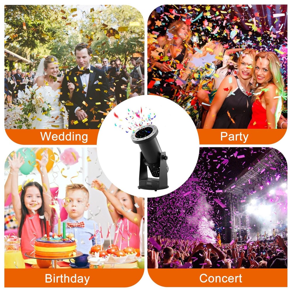 LED Professional Confetti Launcher Cannon Machine, Confetti Blower Machine