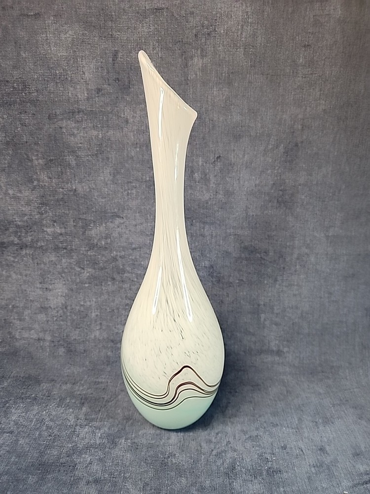 Beach Wave Tear Drop Vase Hand-Blown Vintage w-C