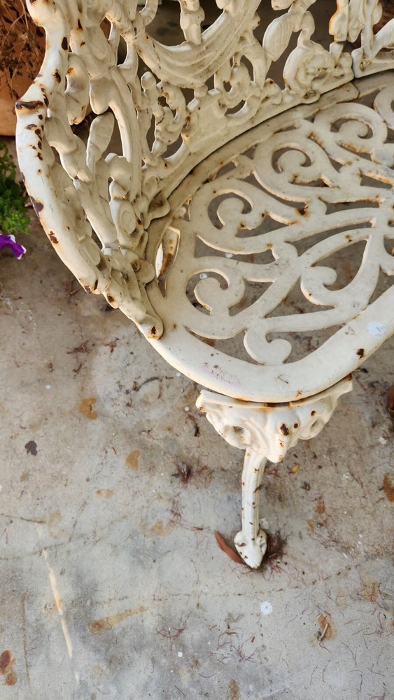 Antique Wrought Iron Bench
