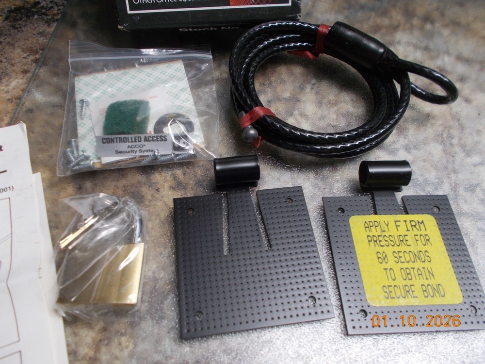 NIB ACCO 62012 Universal Security System for Protecting Office Equipment