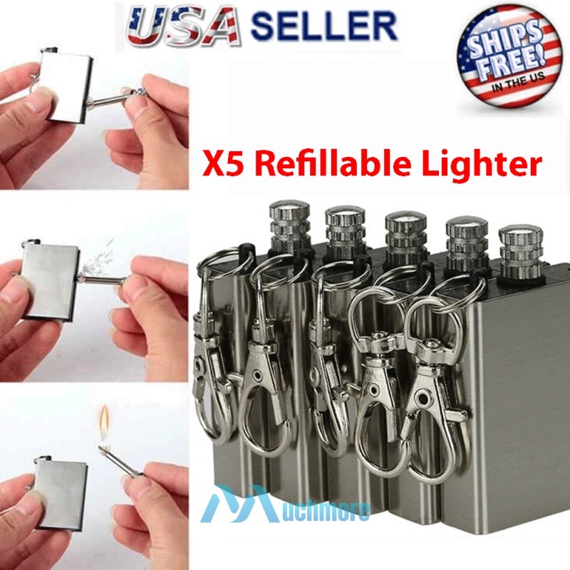 5~10pc Lighter Flint Magnesium Emergency Survival Fire Starter Refill Waterproof