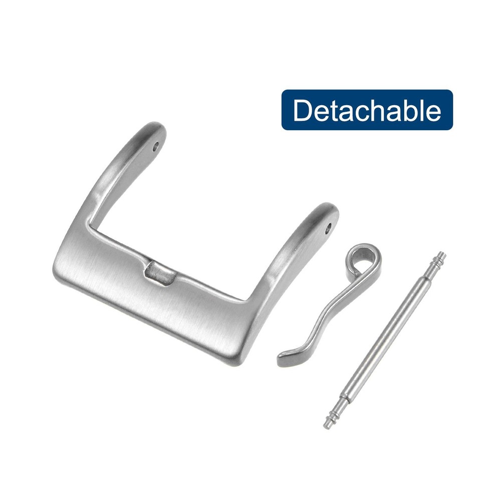 2Pcs Watch Brushed Broadside Type Buckle for 18mm Width Watch Bands