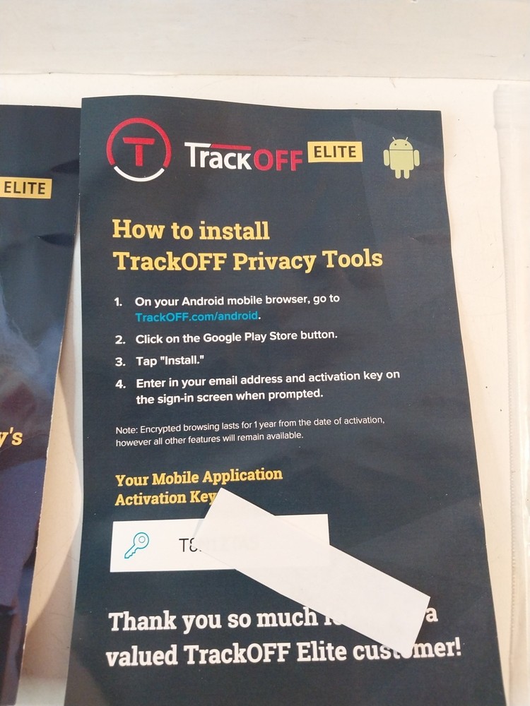 Trackoff Elite Windows Computer USB VPN Protection Up to 6 Devices + Android