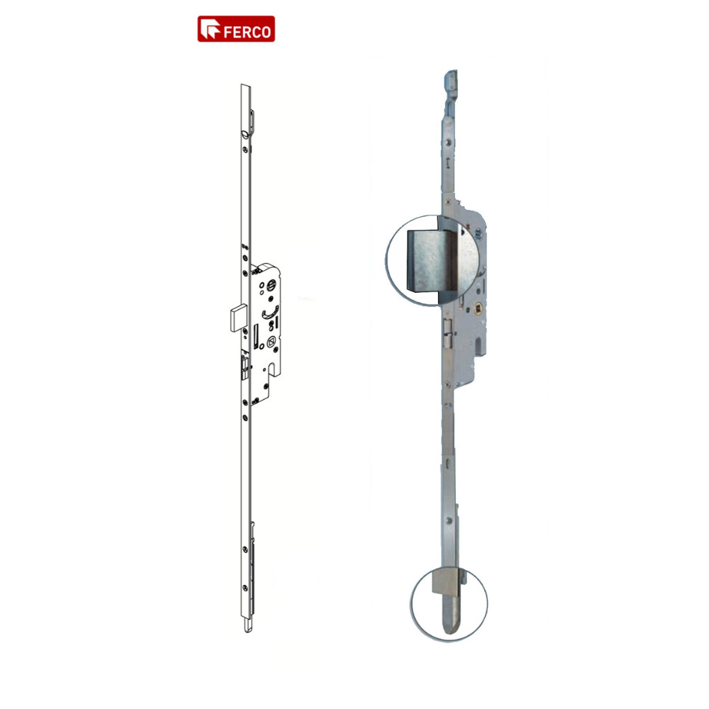 Secury Automatic Multipoint Lock for 6'8" Entry Doors for Use with Gripset Hand