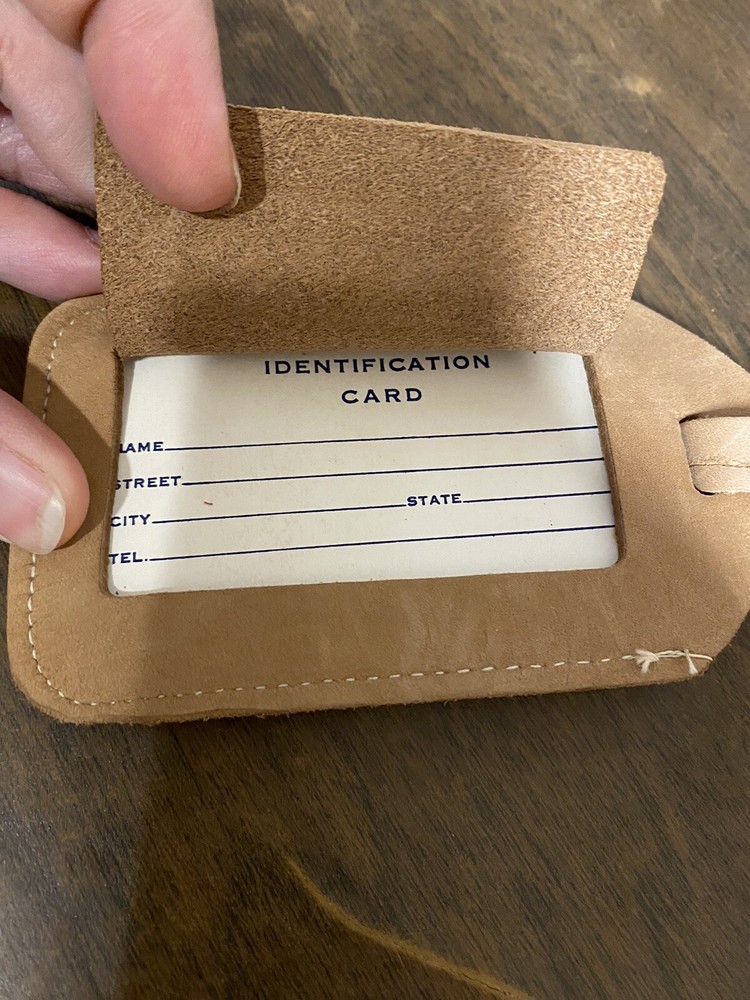 Vintage Conoco Luggage Tag Suede