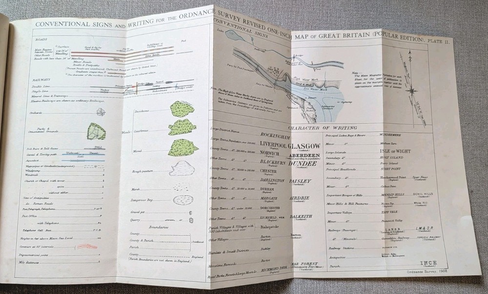 Original Notes On Map Reading, 1929 (Reprinted 1939) The War Office Booklet