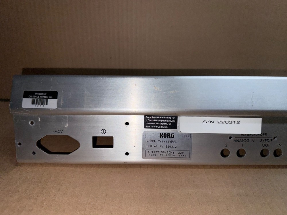 KORG TRINITY PRO CONTROL PANEL HOUSING