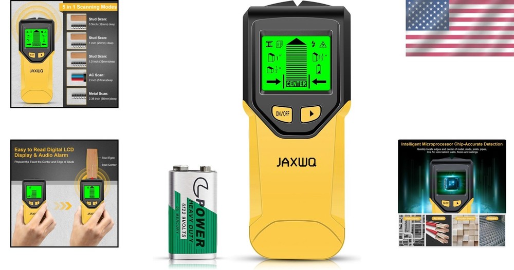 Versatile Stud Finder with LCD Alerts - Essential Tool for DIY Enthusiasts