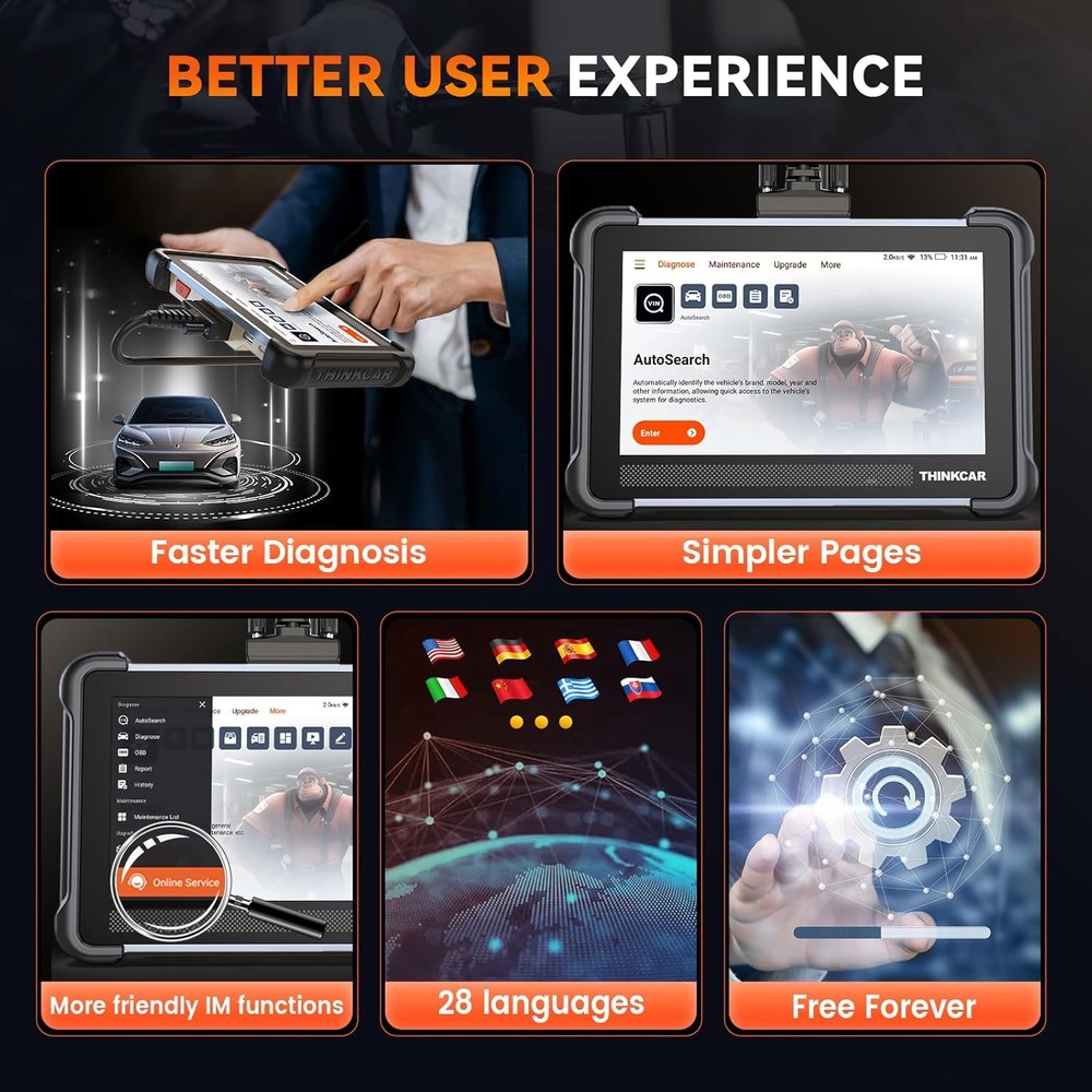 ThinkScan 672 Full Diagnostic Tool Bidirectional Scanner CAN FD IMMO TPMS Reset