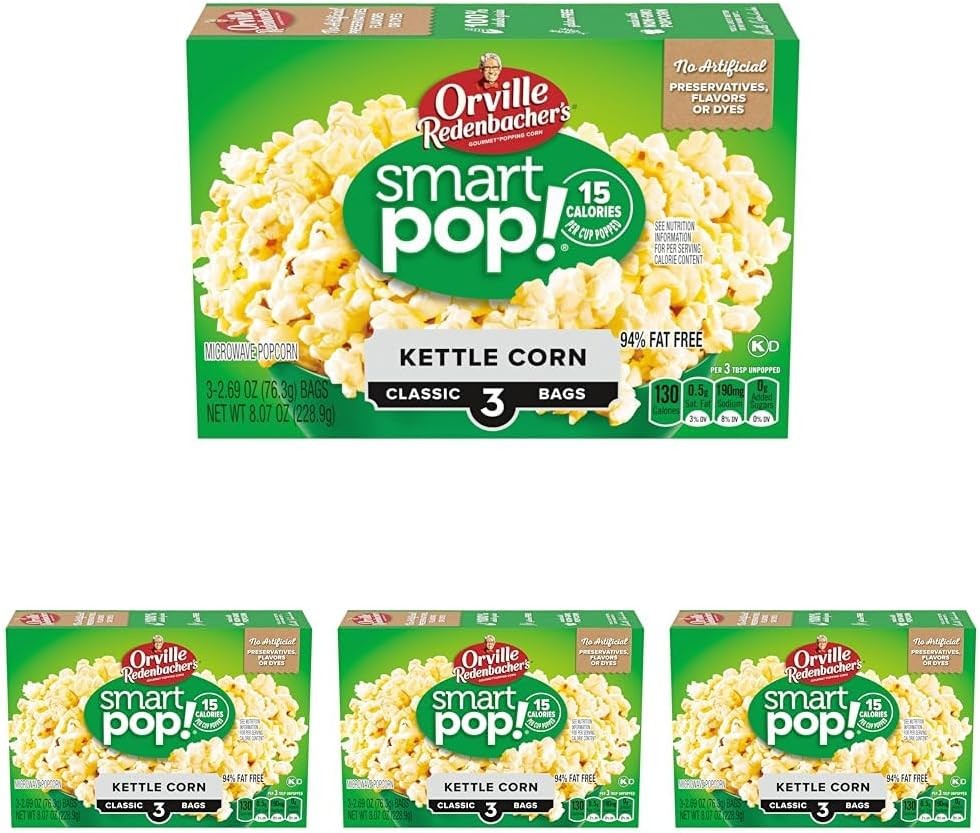 Orville Rcher’s Smart ! Kettle Corn corn, Microwave corn,.,