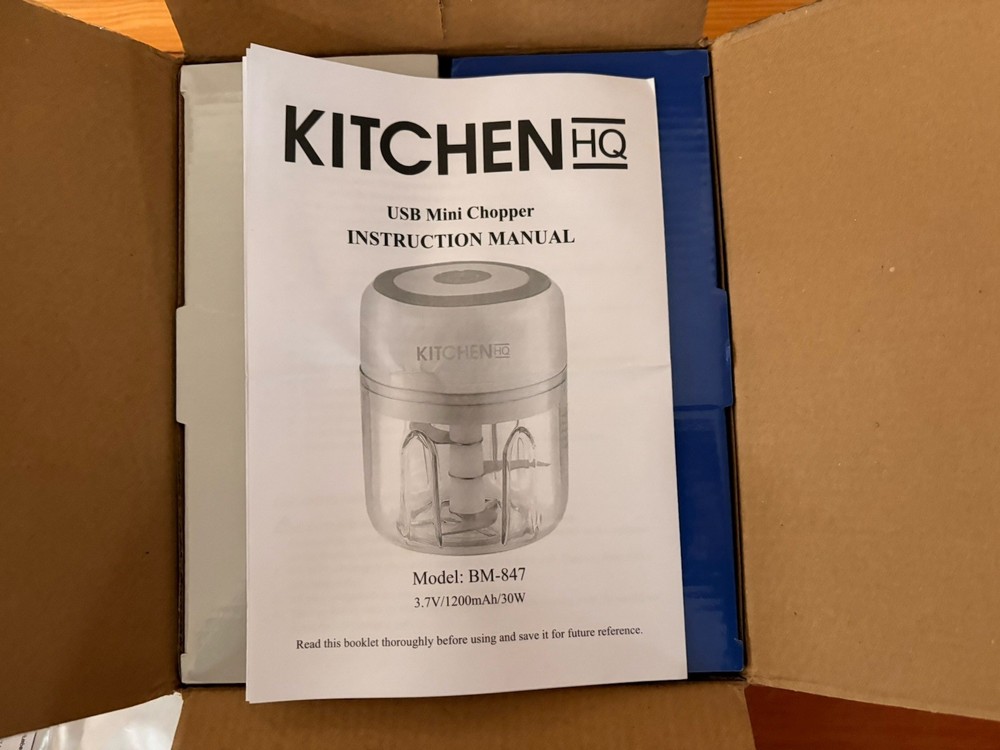 Kitchen HQ (2) USB Mini Chopper Model BM-847