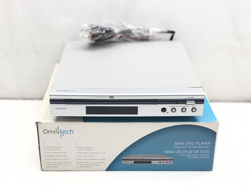 Omnitech DVD2018 DVD Player With Remote And A/V Cables