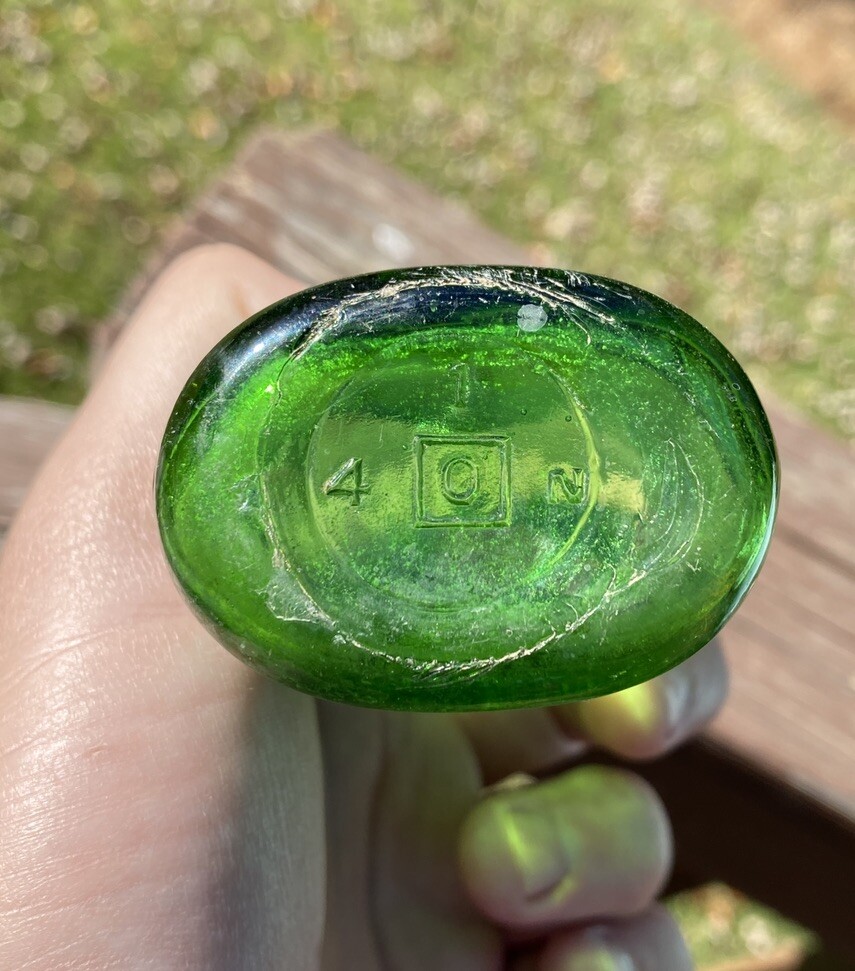 Green Owens Cork Top Bottle