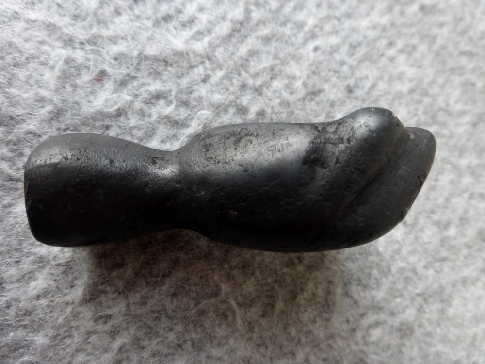 Peruvian Offering Hand, Carved in Black Jiwaya Meteoric Stone