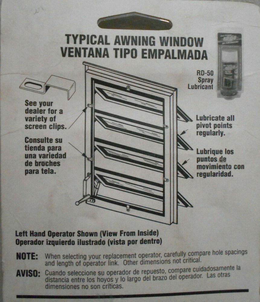 Awning Window Operator, Air Control Keller, Right-Hand 171135