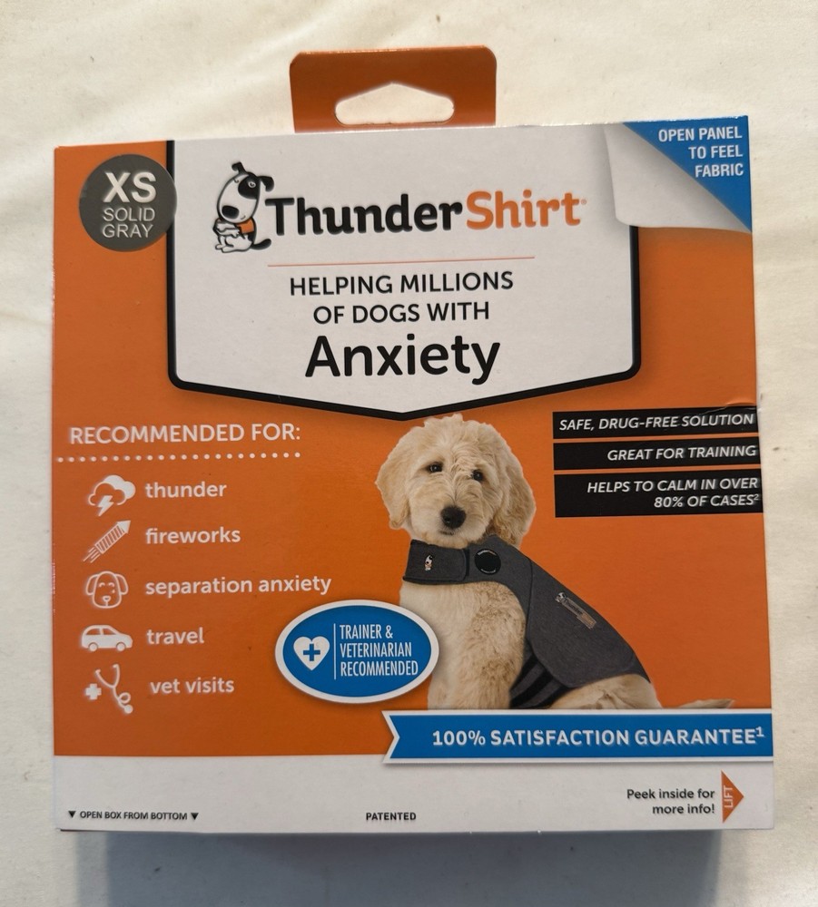 ThunderShirt Anxiety Jacket for XS Size Dogs  - Grey