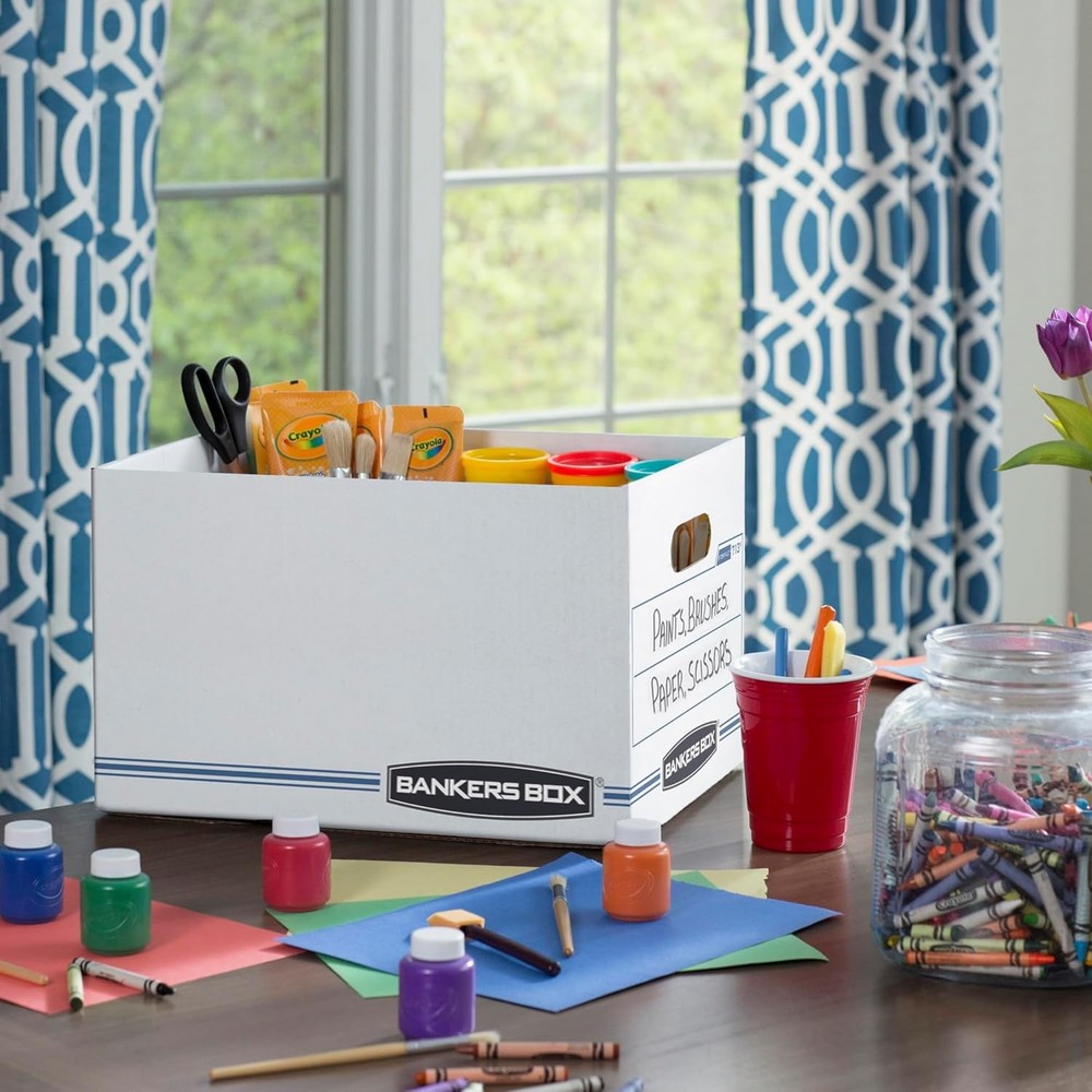 12 Pack Standard Duty File Storage Boxes, Standard Assembly, (0071301)