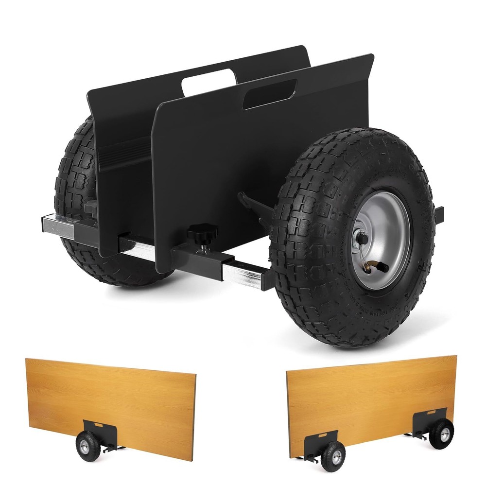 GRAVEE Panel Dolly 600 LBS Capacity with Adjustable Clamp Inflatable Tires
