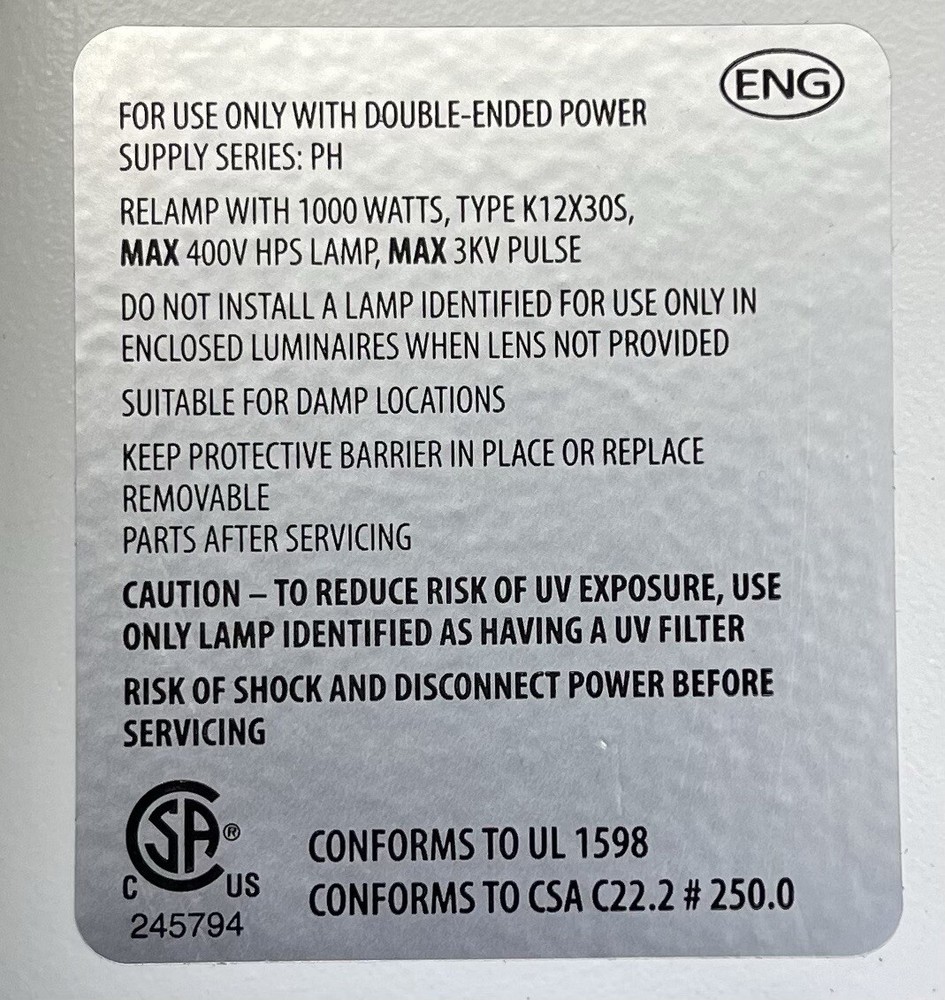 PHANTOM PHB5015 E-Series 600W/1150W DE Flex 240 Volt