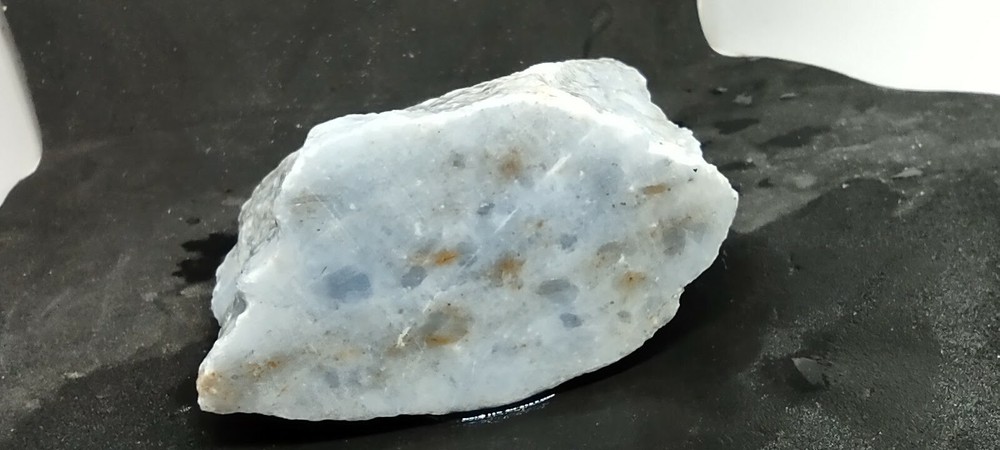 Lapidary Cut Once Blue Chalcedony Feldspar Unique Specimen
