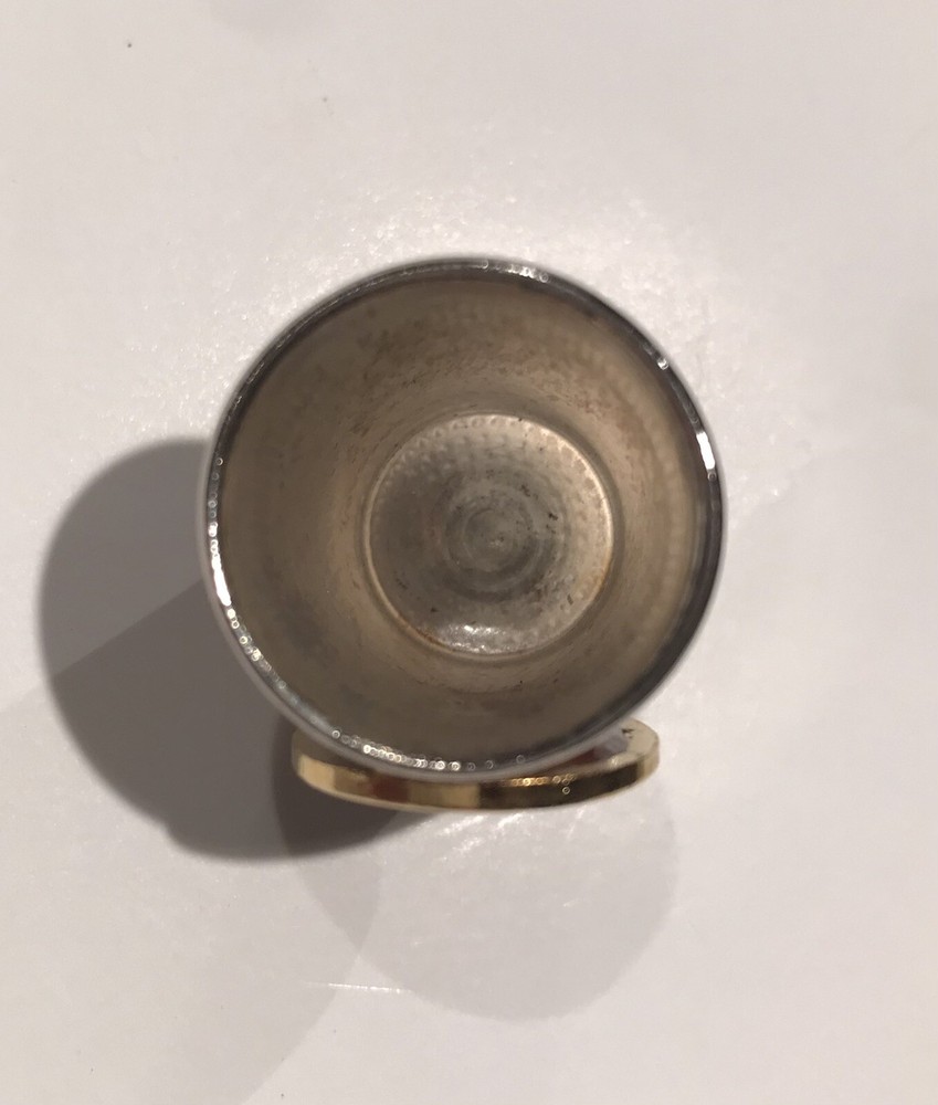 Sterling Silver Thimble With Enamel York Minster Image