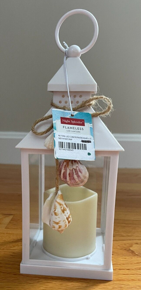 Night Splendor Flameless LED Lantern Seashells