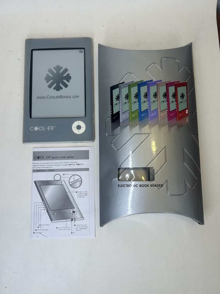 COOL-ER Classic Dimensions Book Reader With Box Linux OS WORKS