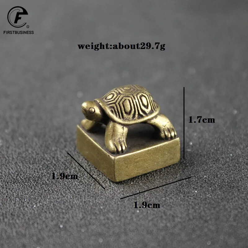 Solid Pure Copper Seal Chinese Home Decoration Statue Retro Handmade Gift