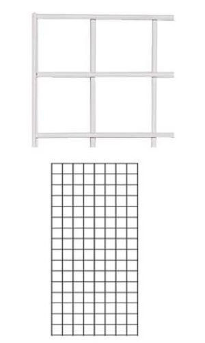 Wire Grid Panel 2' x 4'  White Retail Display Gridwall Double Craft Show