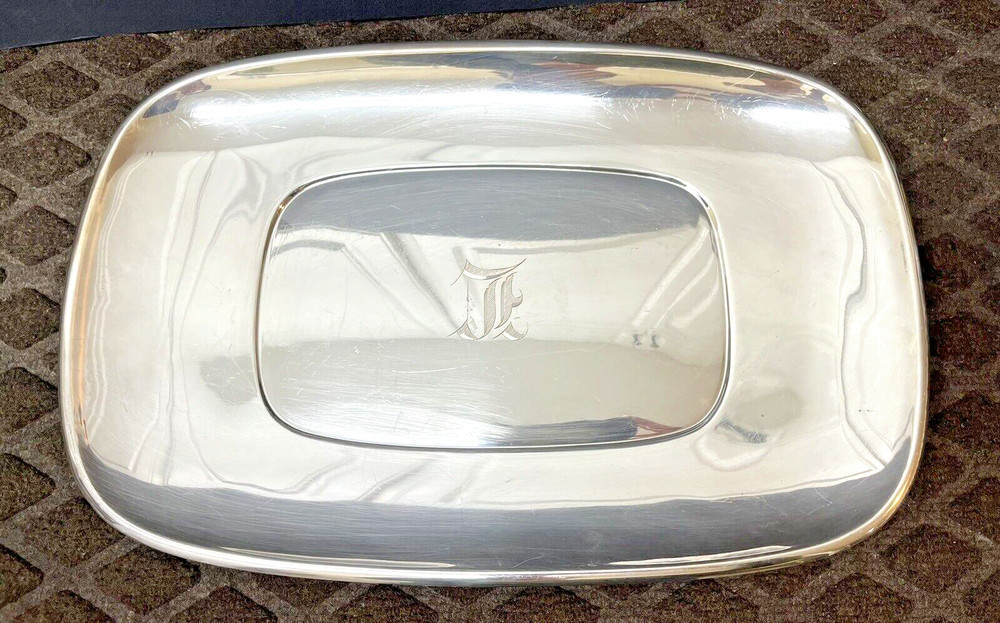 Reed & Barton Sterling Silver 15" Rectangular Tray 784 Gr. W/Monogram