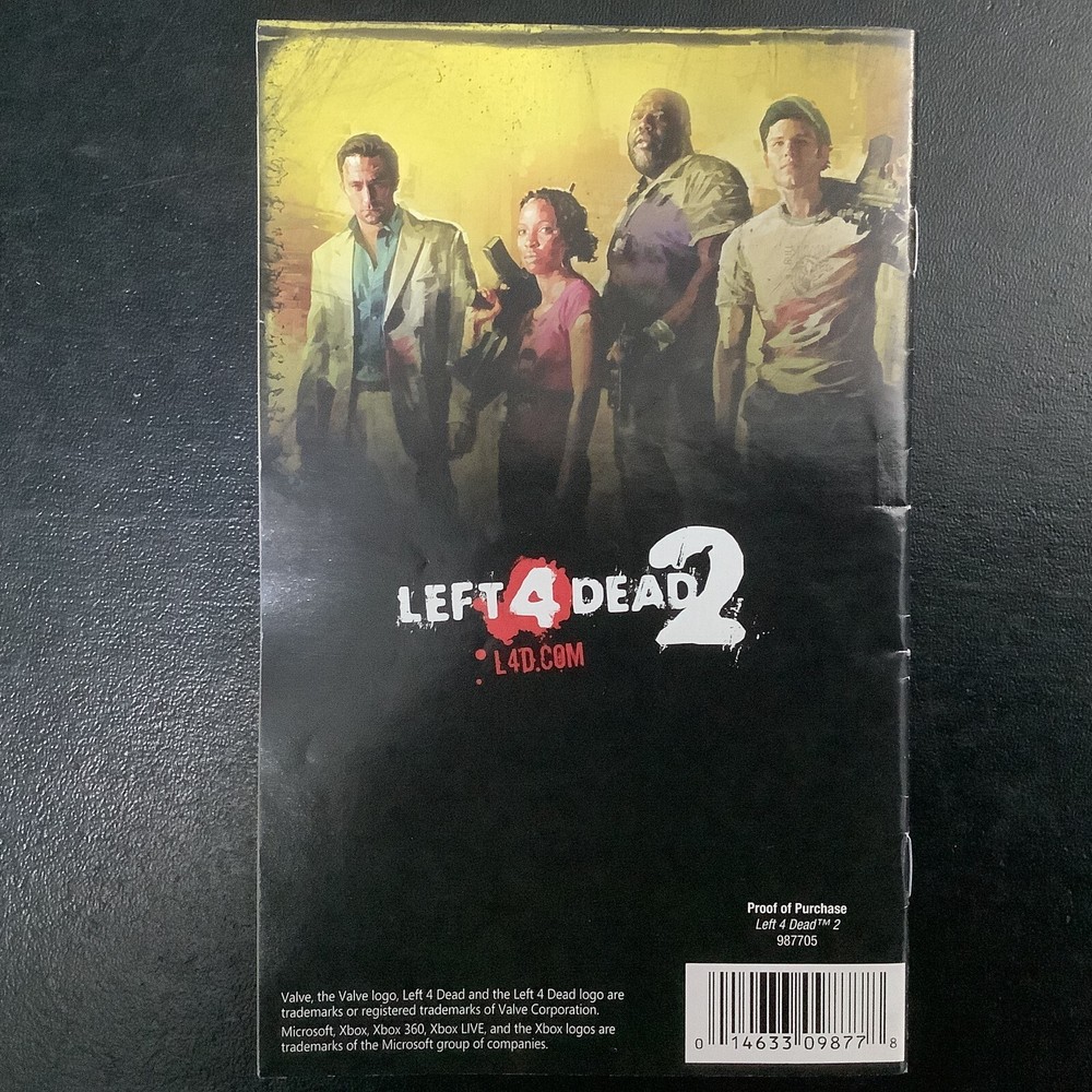 Left 4 Dead 2 Microsoft Xbox 360 Instruction Manual Only