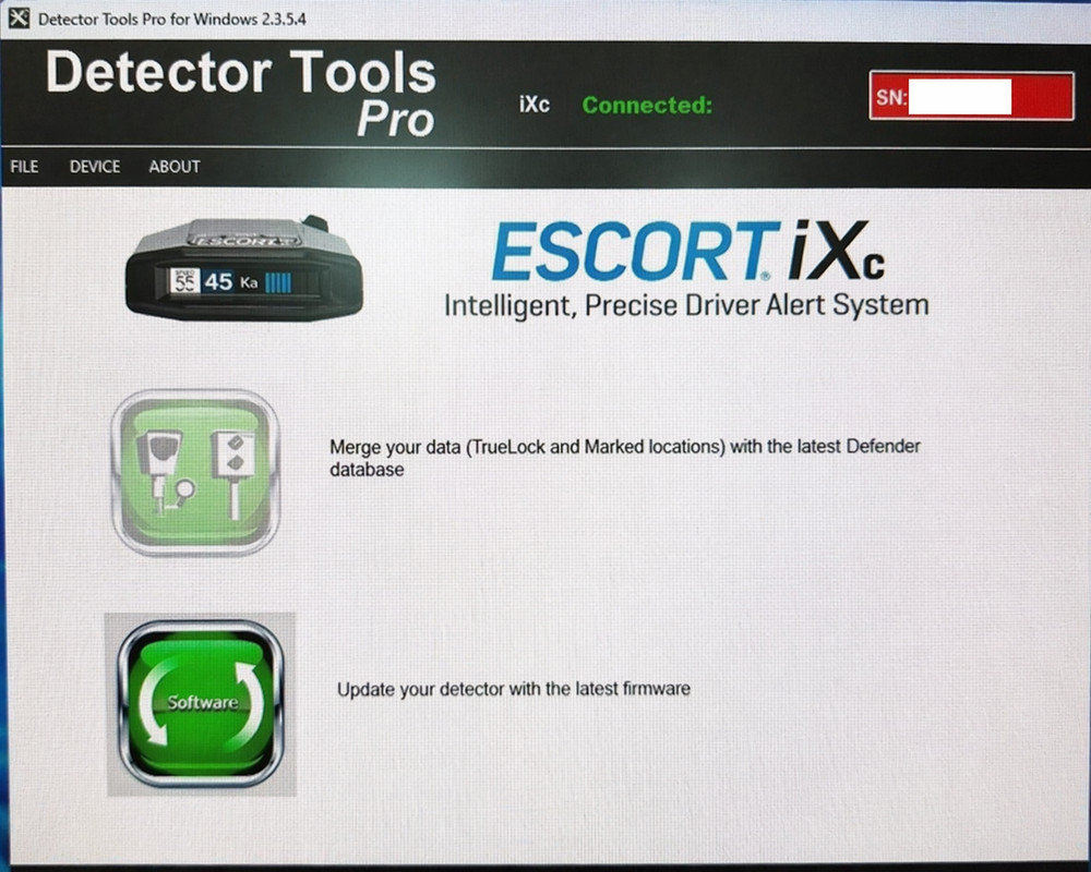 Escort iXc 1620X50-2 Radar Detector - Great Condition