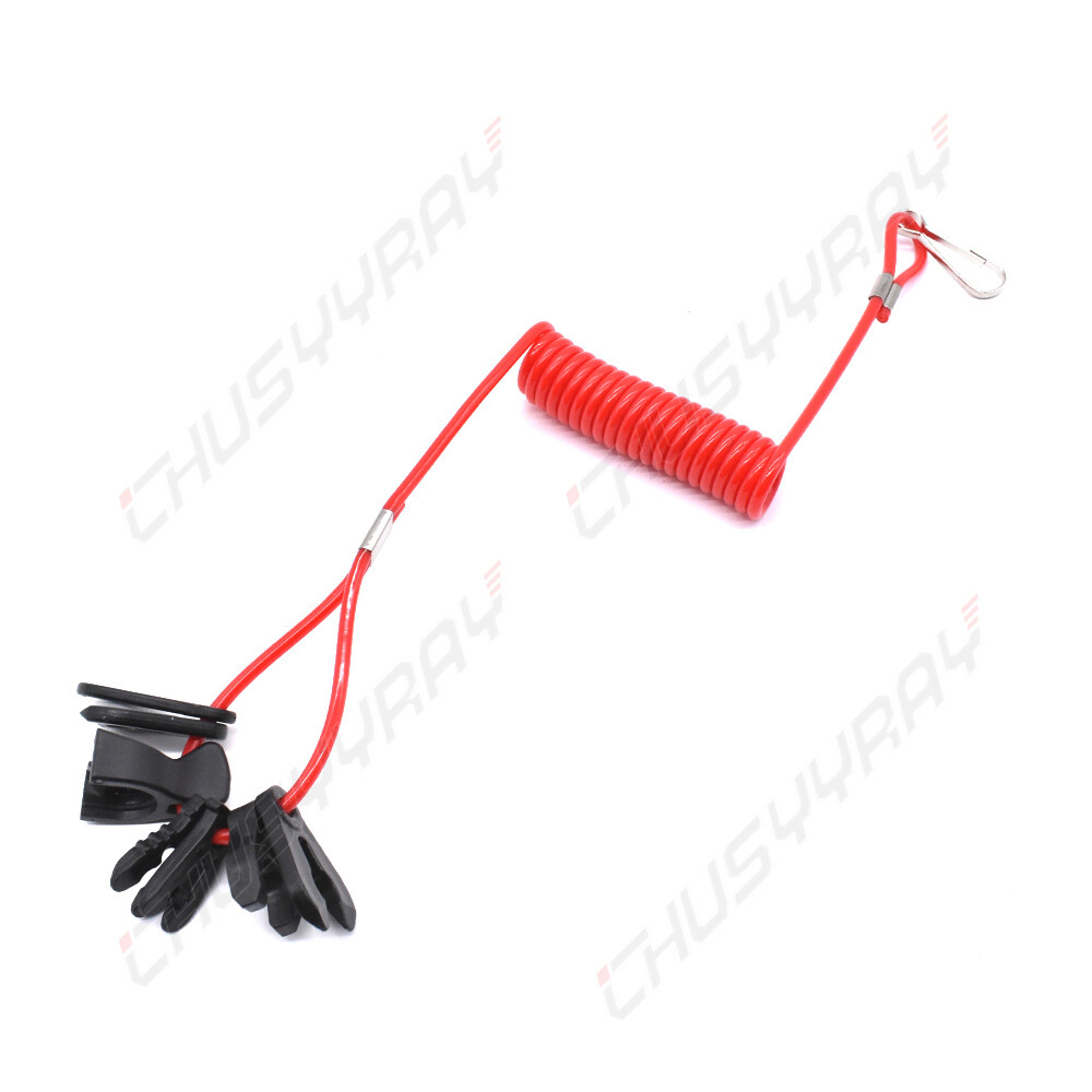 Universal Boat Outboard Engine Motor Kill Stop Switch & Safety Tether Lanyard