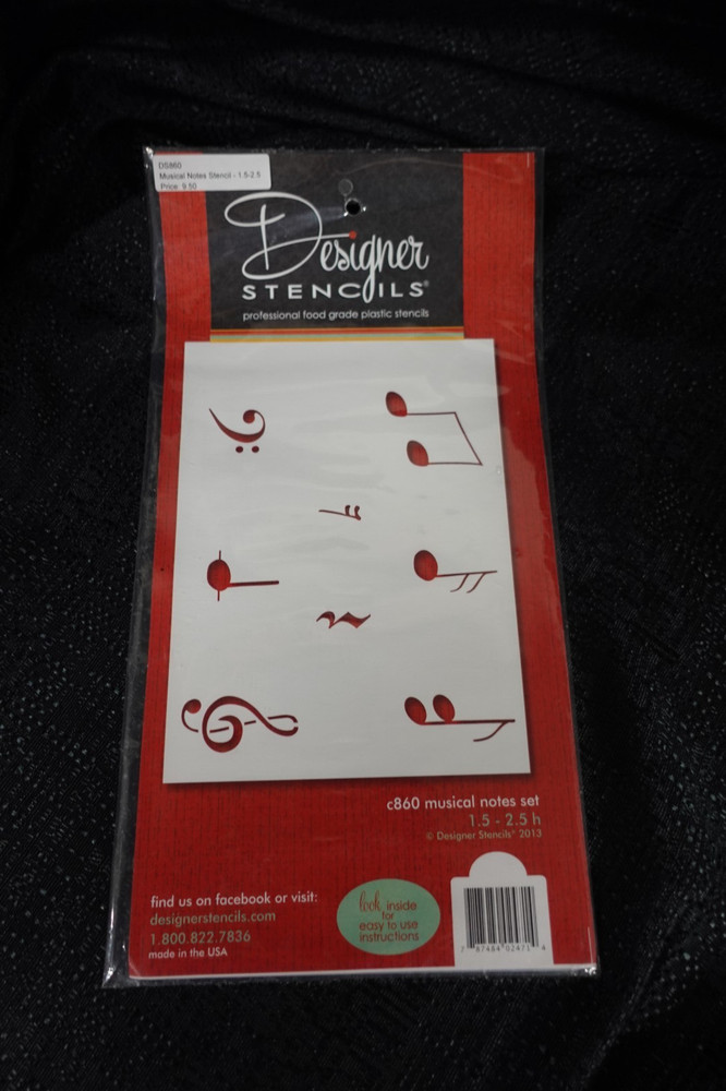 Designer Stencils - Musical Notes cookie stencil set - C860 / NEW