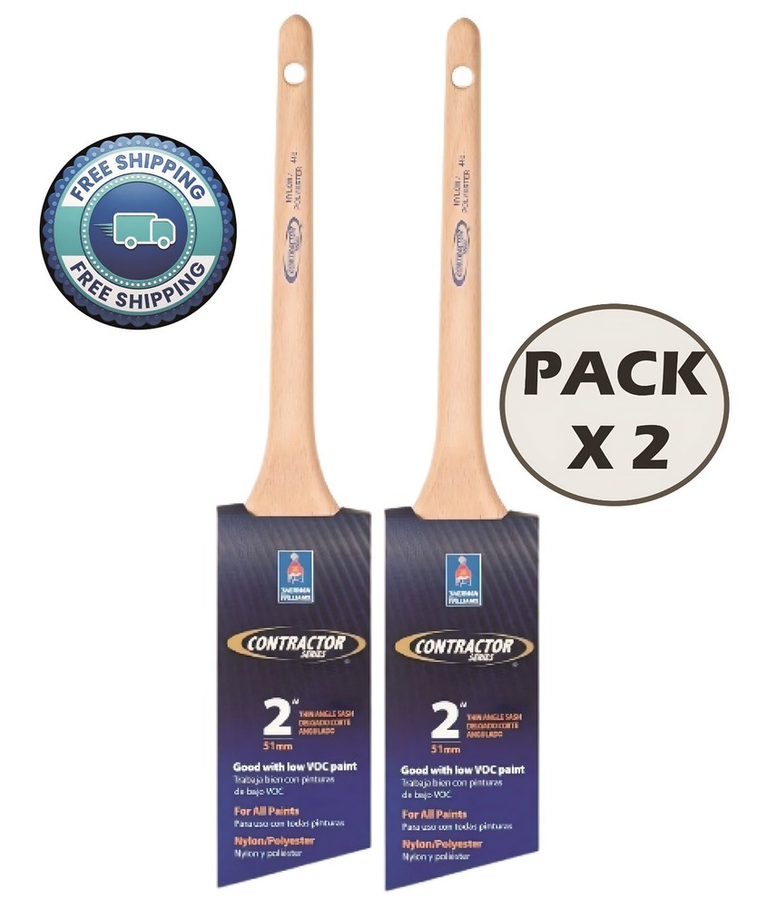 Sherwin-Williams Contractor Nylon/Polyester Angle Paint Brush 2" **(PACK x 2)**