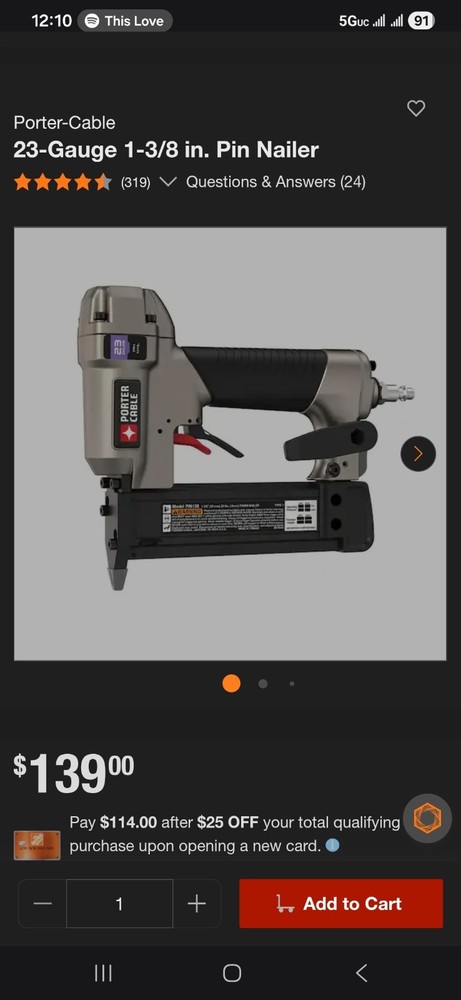 Porter Cable 23g Pin Nailers
