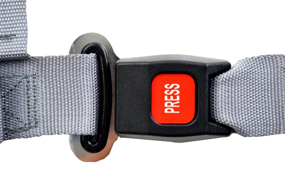 GREY 4 POINT SEAT BELT HARNESS PULL UP LAP BELTS ROLL BAR MOUNT PUSH BUTTON