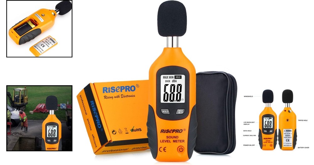 HT-80A Precision Sound Level Meter 30-130 dB with Backlight & MAX/MIN Function