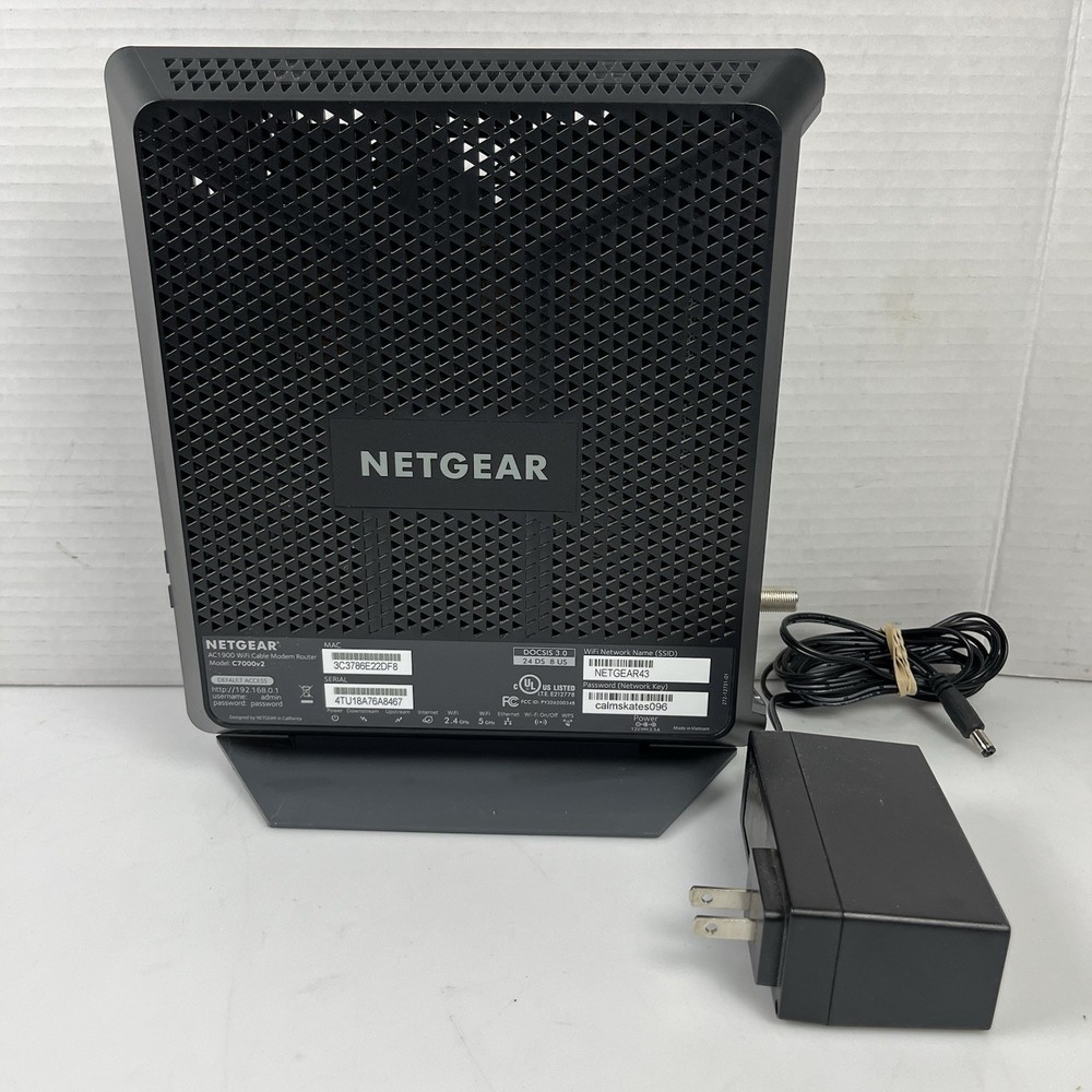 Netgear Nighthawk AC1900 Cable Modem Router (C7000v2) *TESTED*