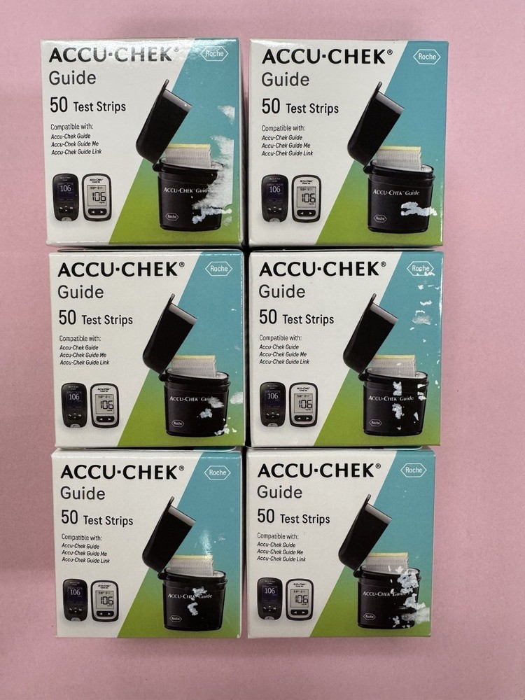 Accu-Chek Guide Test Strips 6 Boxes 🩸300 Count Diabetic Blood Glucose Testing