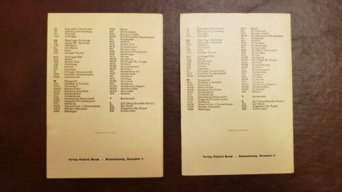 2X West Germany License Plate Advertisements 1950