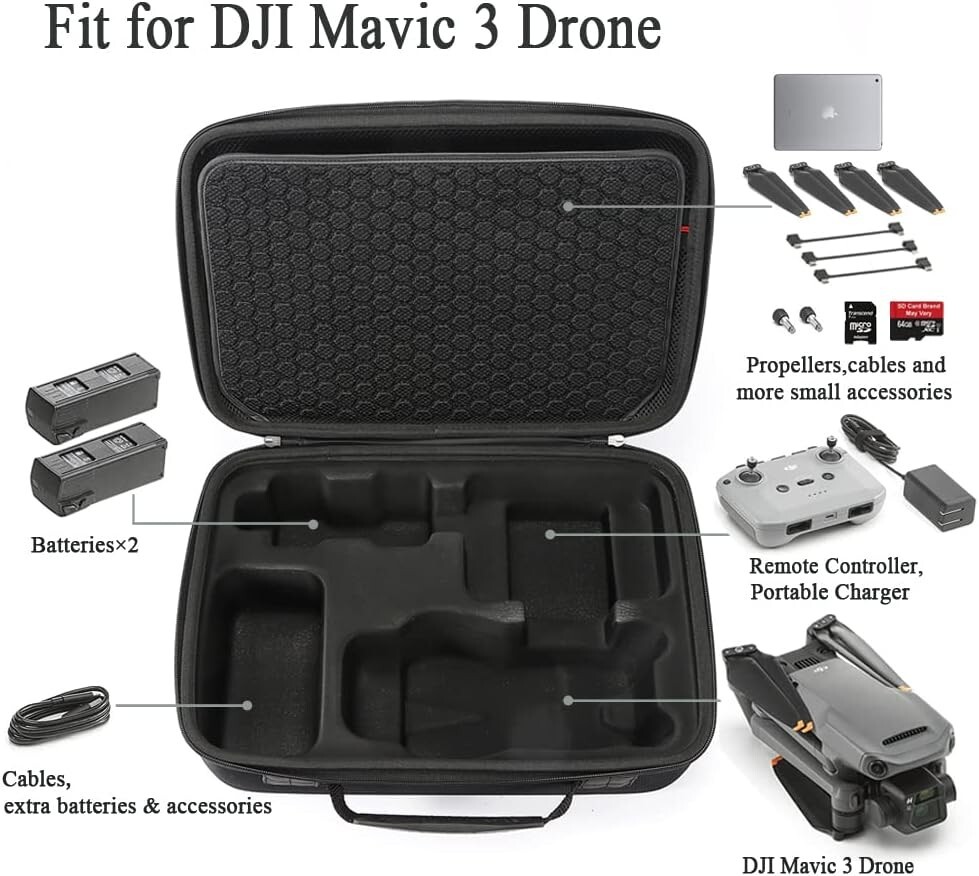 DJI Mavic 3 Hard Storage Carrying Case, Drone Storage