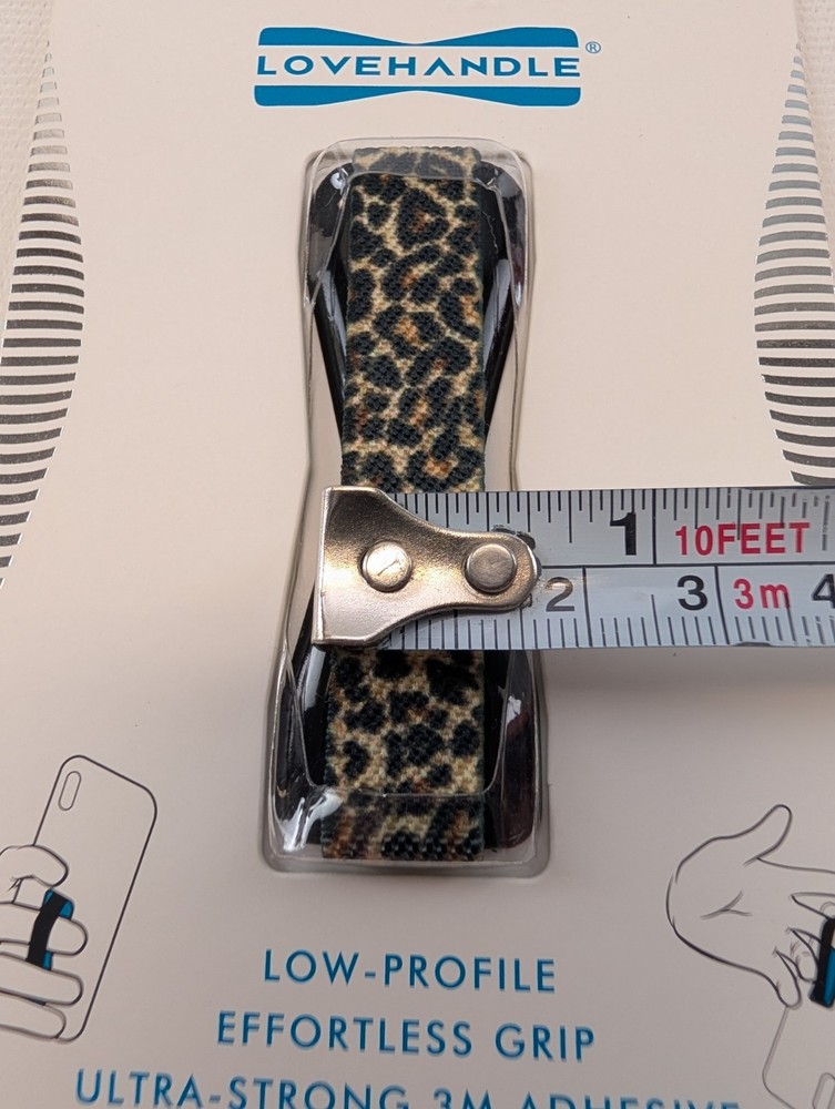 LoveHandle Cell Phone Grip LEOPARD Sling Strap Low Profile New