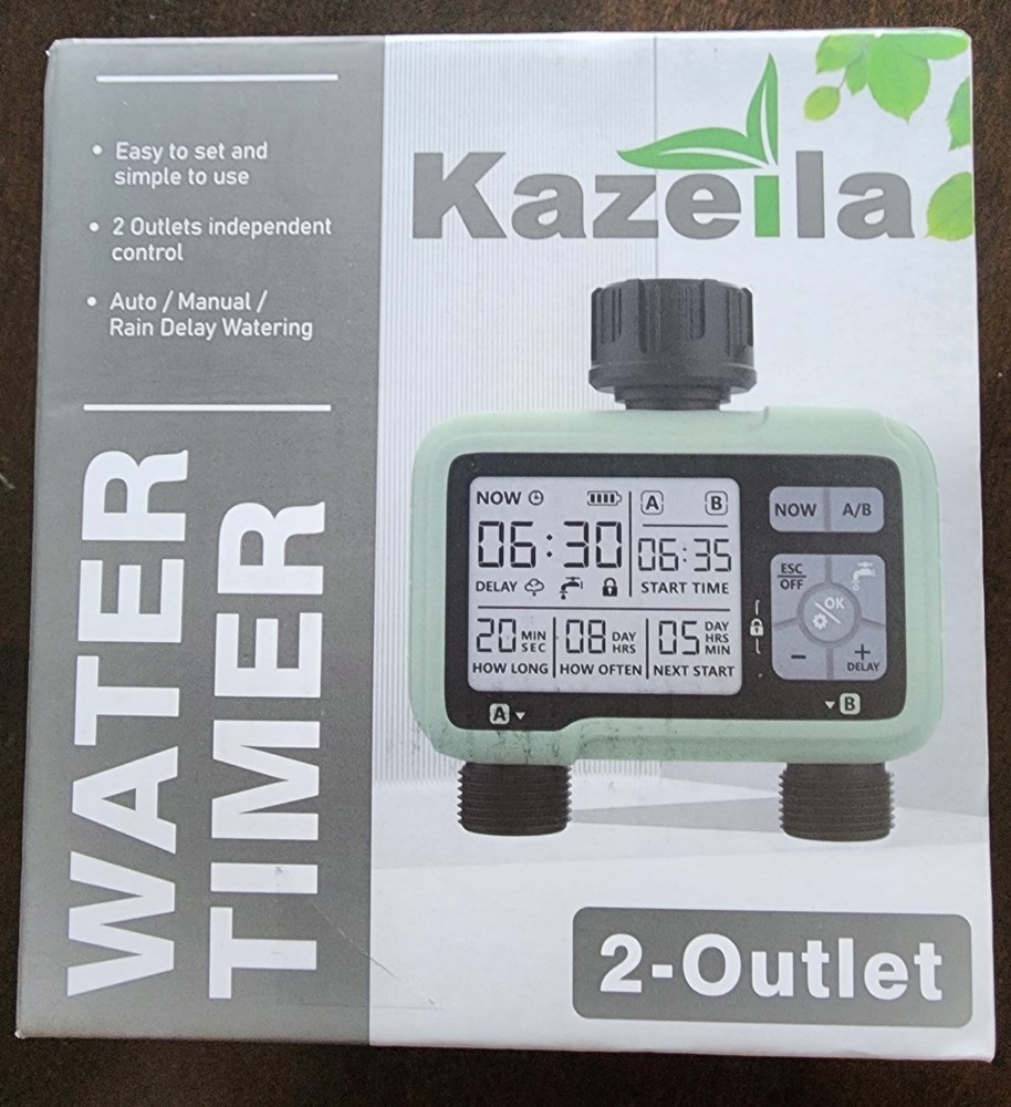 Digital Water Timer 2-Outlet. New