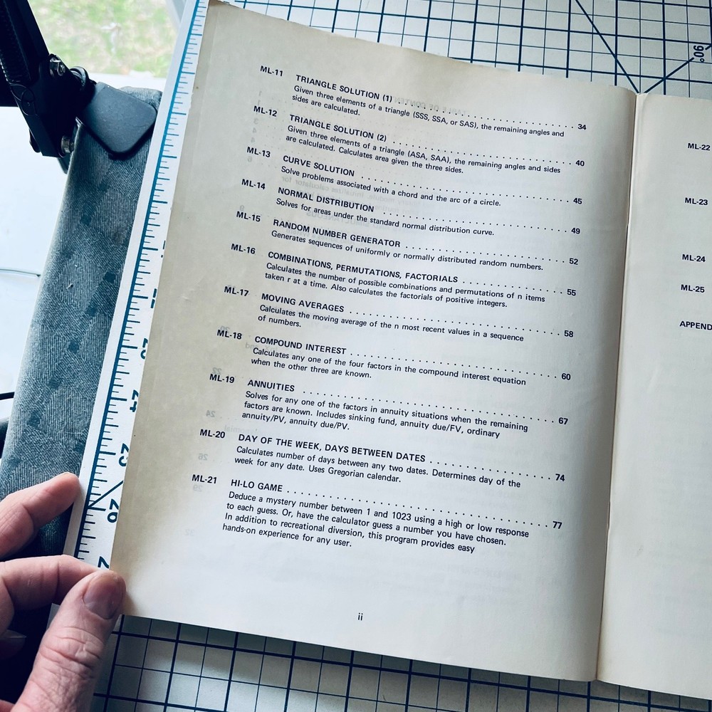 TI Programmable 58/59 Master Library Manual 1977 Vintage Calculator Software