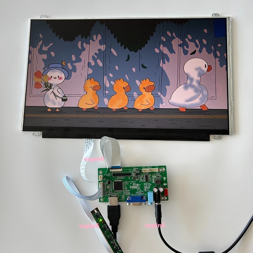 PS PC 15.6" Screen  1366X768 panel  LED DIY + EDP Controller board KIT VGA HDMI
