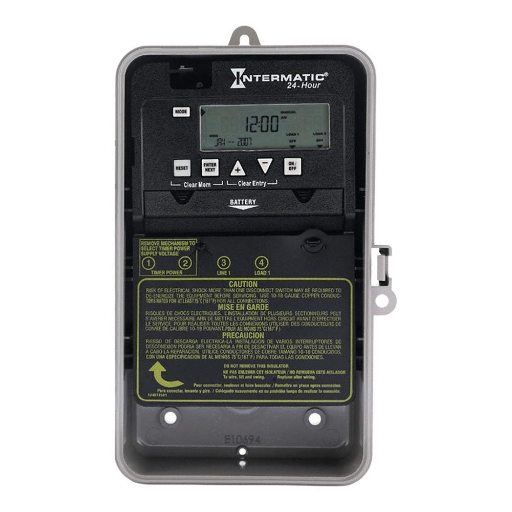 INTERMATIC EP100C Electronic Timer, Beige, Plastic 30UJ96