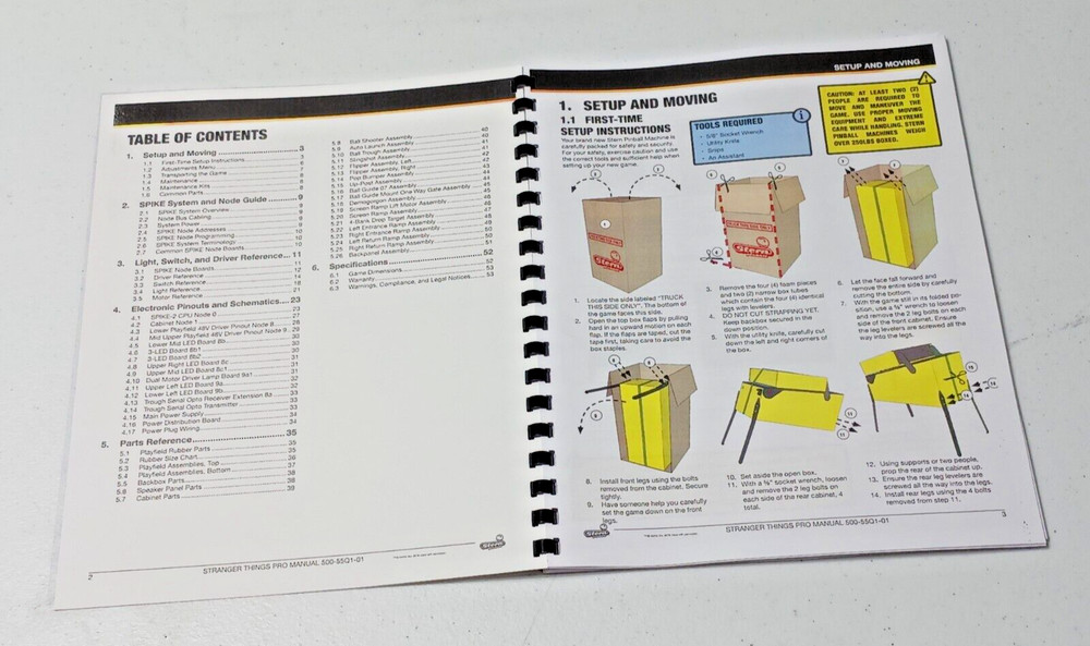 STRANGER THINGS - PRO, STERN, SERVICE AND OPERATION MANUAL
