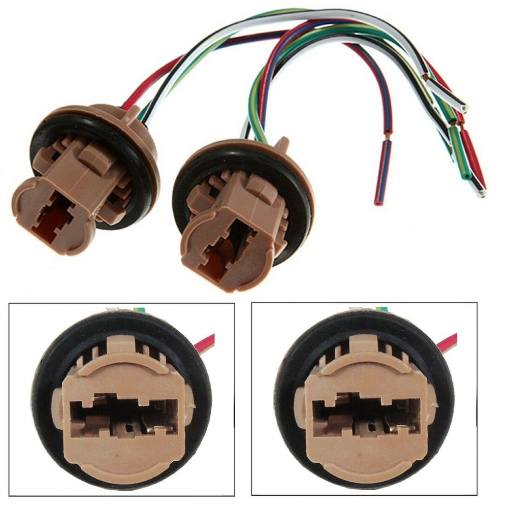 Universal Pigtail Wire Female Socket 7443 Two Harness Front Turn Signal Lamp