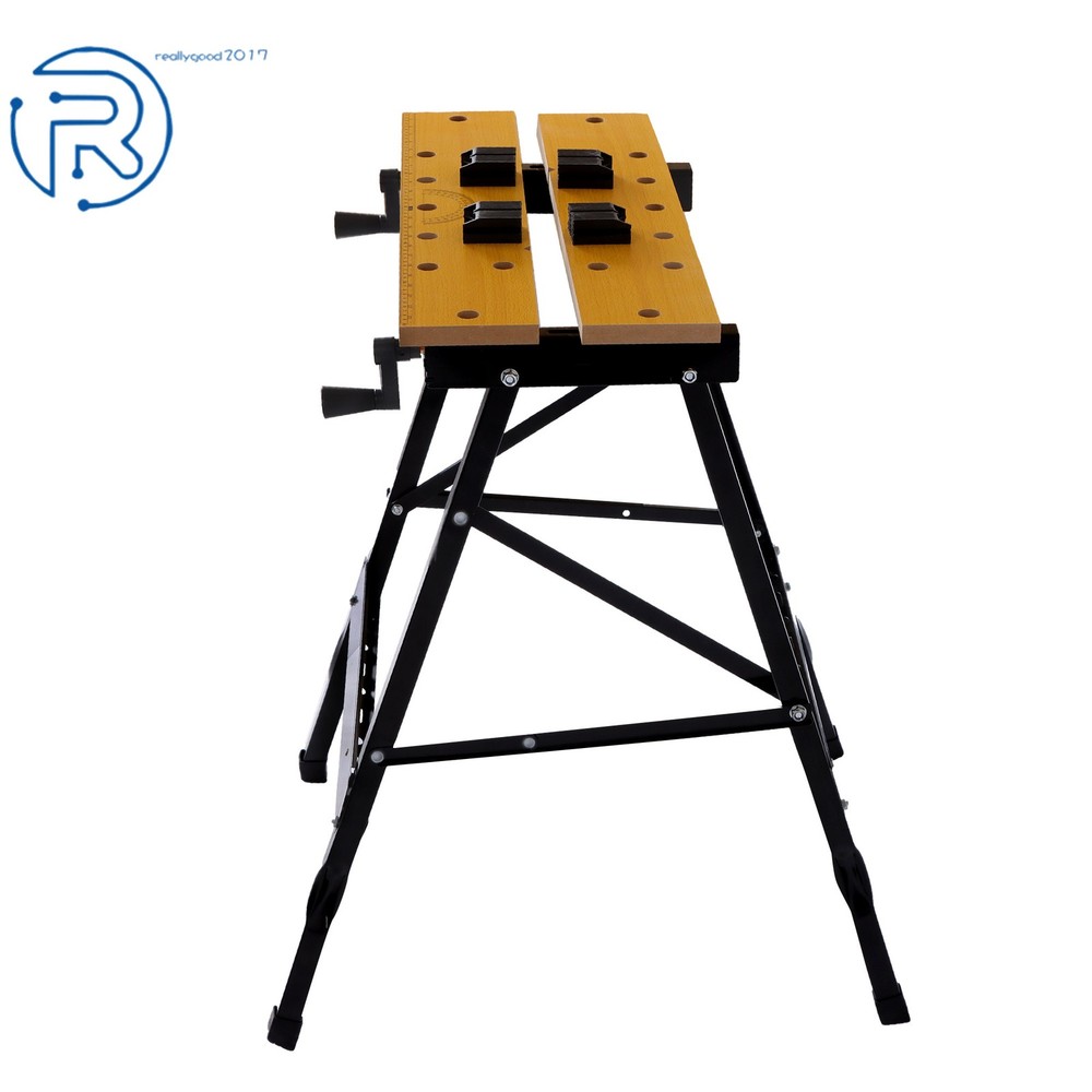 Folding Workbench 220lbs,Vise Garage Steel Work Table Workshop Tool Storage